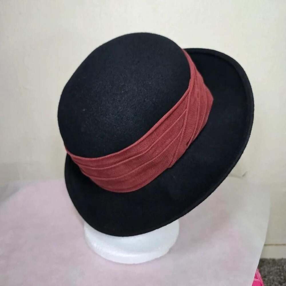 Laura Ashley Vintage 100% Wool Wide Brim Hat - Picture 6 of 8
